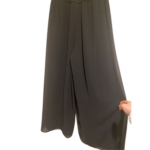 AJ Bari Women's Chiffon Palazzo Wide Leg Pants Size 6 - Picture 3 of 8